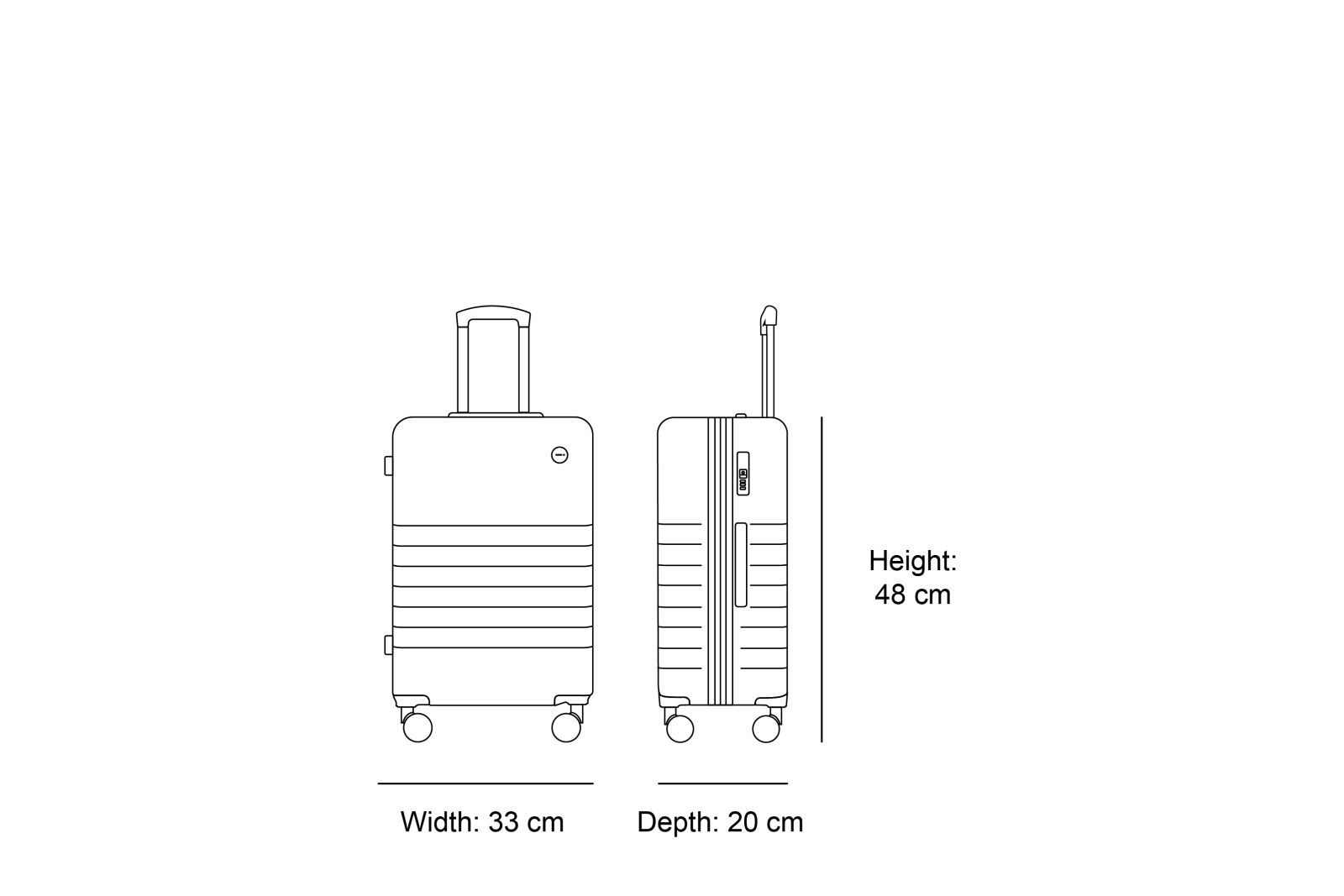 Kids suitcase dimensions